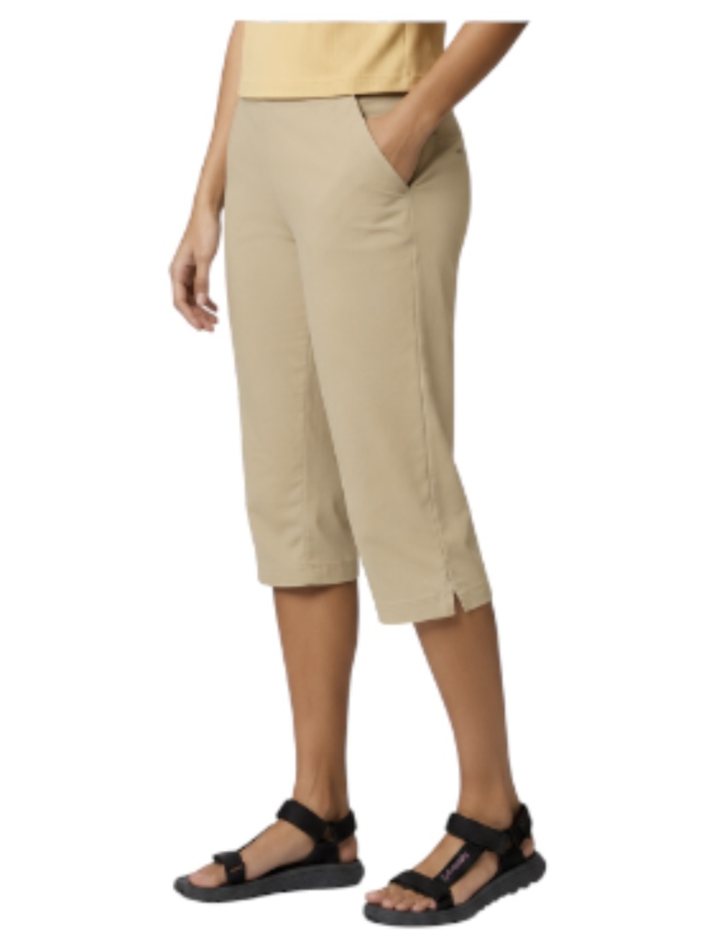 Columbia Womens Tan Active Fit Capri Pants Medium
